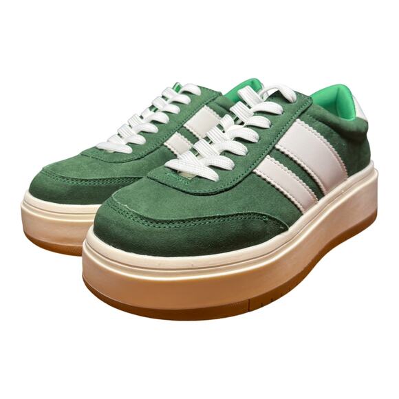 MADDEN GIRL Navida Women's 8M Platform Low Top Sneakers Green White Shoes READ - Picture 2 of 12